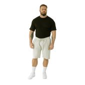 D555 Mens Big Size Stretch Pique Elasticated Waist Shorts With Pin Tuck Front