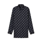 Olymp Mens Big Size Fashion Curve Print Shirt
