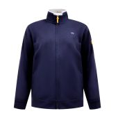 D555 Mens Big Size Zip Through Sweatshirt In Fleece With Chest Embroidery