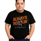 Ed Baxter Mens Big Size Always Rocking Print TShirt