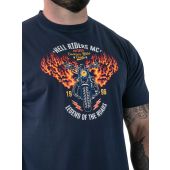 D555 Mens Big Size Hell Riders Print Cotton Crew Neck T Shirt