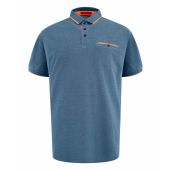 D555 Mens Big Size Pique Polo With Contrast Collar And Cuffs With Chest Pocket