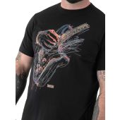 D555 Mens Big Size Multi Colour Guitar Print T Shirt