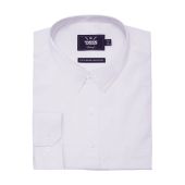 D555 Mens Big Size Stain Resistant Stretch Cotton Formal Long Sleeve Shirt
