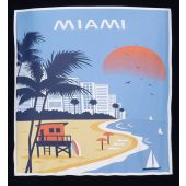 Espionage Mens Big Size Miami Poster Print Crew Neck TShirt