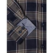 Douglas+Grahame Mens Big Size Big Check Button Down Collar Casual Long Sleeve Shirt