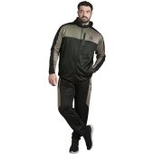 D555 Mens Big Size Active Performance Stretch Zip Through Hoodie