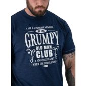 D555 Mens Big Size Grumpy Old Man Printed Crew Neck T-Shirt