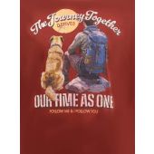 D555 Mens Big Size Journey Together Printed Crew Neck T-Shirt