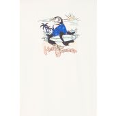 Blend Mens Big Size Crew Neck Penguin Surfboard TShirt