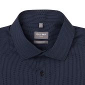 Olymp Mens Big Size Dash Pattern Comfort Fit Non Iron Egyptian Cotton Formal Long Sleeve Shirt