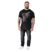 D555 Mens Big Size Multi Colour Guitar Print T Shirt