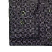 Olymp Mens Big Size Fine Satin Cotton Print Shirt