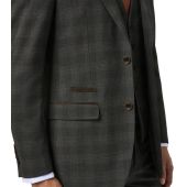 Skopes Mens Big Size Leone Suit Jacket Grey Check