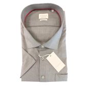 Eterna Mens Big Size Comfort Fit Mini Dogtooth Formal Short Sleeve Shirt