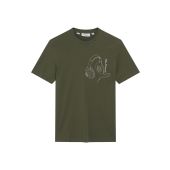 Ben Sherman Mens Big Size Earphone Print Crew Neck T Shirt