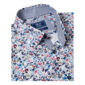 Douglas & Grahame Mens Big Size Drifter Casual Abstract Design Short Sleeve Shirt