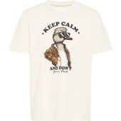 Blend Mens Big Size Keep Calm Print Crew Neck T Shirt