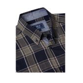 Douglas+Grahame Mens Big Size Big Check Button Down Collar Casual Long Sleeve Shirt