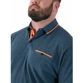D555 Mens Big Size Pique Polo With Contrast Collar And Cuffs With Chest Pocket