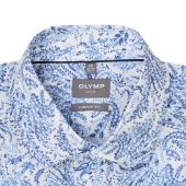 Olymp Mens Big Size Comfort Fit Paisley Print Non Iron Egyptian Cotton Casual Short Sleeve Shirt