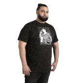 D555 Mens Big Size Elvis Print Crew Neck T Shirt