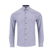 Douglas And Grahame Mens Big Size Cotton Bengal Stripe Button Down Collar Long Sleeve Casual Shirt