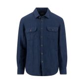 Fynch Hatton Mens Big Size Linen Cotton Herringbone Overshirt