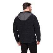 D555 Mens Big Size Micro Fleece Hooded Zip Through Hoody With Polyester Hood and Pocket