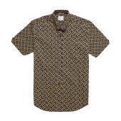 Ben Sherman Mens Big Size Geo Print Button Down Collar Short Sleeve Shirt