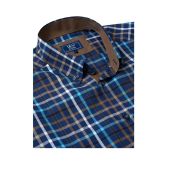 Douglas+Grahame Mens Big Size Check Button Down Collar Short Sleeve Shirt