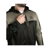 D555 Mens Big Size Active Performance Stretch Zip Through Hoodie