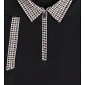 Mish Mash Mens Big Size Fashion Zip Polo With Dogtooth Contrast Collar And Cuff