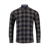 Douglas+Grahame Mens Big Size Big Check Button Down Collar Casual Long Sleeve Shirt