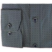 Olymp Mens Big Size Comfort Fit Egyptian Cotton Micro Square Pattern Long Seeve Formal Shirt