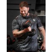 D555 Mens Big Size Dry Wear Light Weight All Over Print With Mesh Stripe