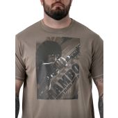 D555 Mens Big Size Rambo Print Crew Neck T Shirt