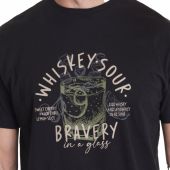 North 56°4 Mens Big Size Whiskey Print Crew Neck Tee Shirt