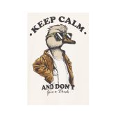 Blend Mens Big Size Keep Calm Print Crew Neck T Shirt