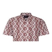 Espionage Mens Big Size Abstract Sun Print Casual Short Sleeve Shirt