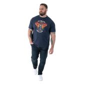 D555 Mens Big Size Hell Riders Print Cotton Crew Neck T Shirt