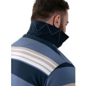 D555 Mens Big Size Stripe Short Sleeve Rugby Polo