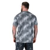 D555 Mens Big Size Sports Top Dry Wear Light Weight All Over Print Crew Neck T-shirt