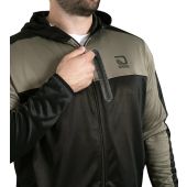 D555 Mens Big Size Active Performance Stretch Zip Through Hoodie