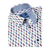Douglas & Grahame Mens Big Size Drifter Casual Geometric Design Short Sleeve Shirt