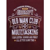 D555 Mens Big Size Multitasking Grumpy Old Man'S Club Printed Crew Neck T-Shirt
