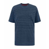 D555 Mens Big Size Waffle Stripe Cotton Crew Neck T Shirt