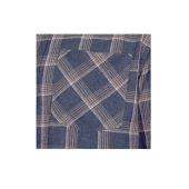 Kam Mens Big Size Flannel Check Button Down Collar Casual Long Sleeve Shirt