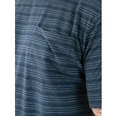 D555 Mens Big Size Waffle Stripe Cotton Crew Neck T Shirt