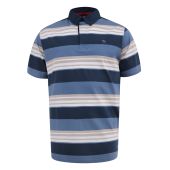 D555 Mens Big Size Stripe Short Sleeve Rugby Polo